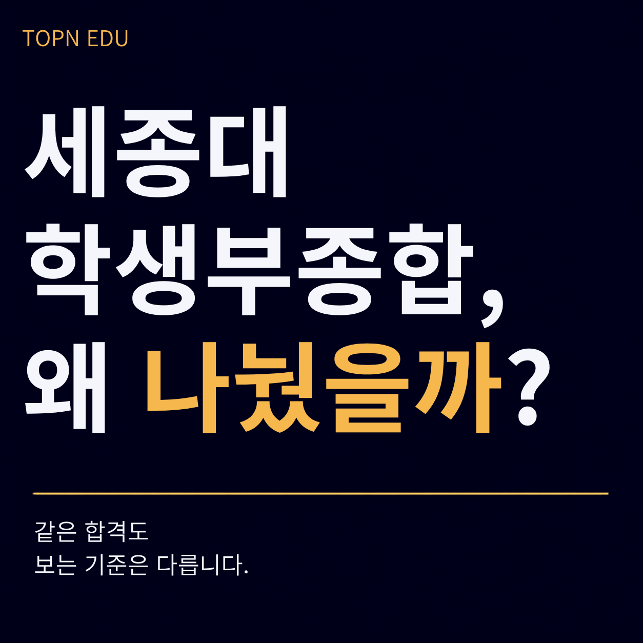 세종대학교 학생부종합 서류형면접형