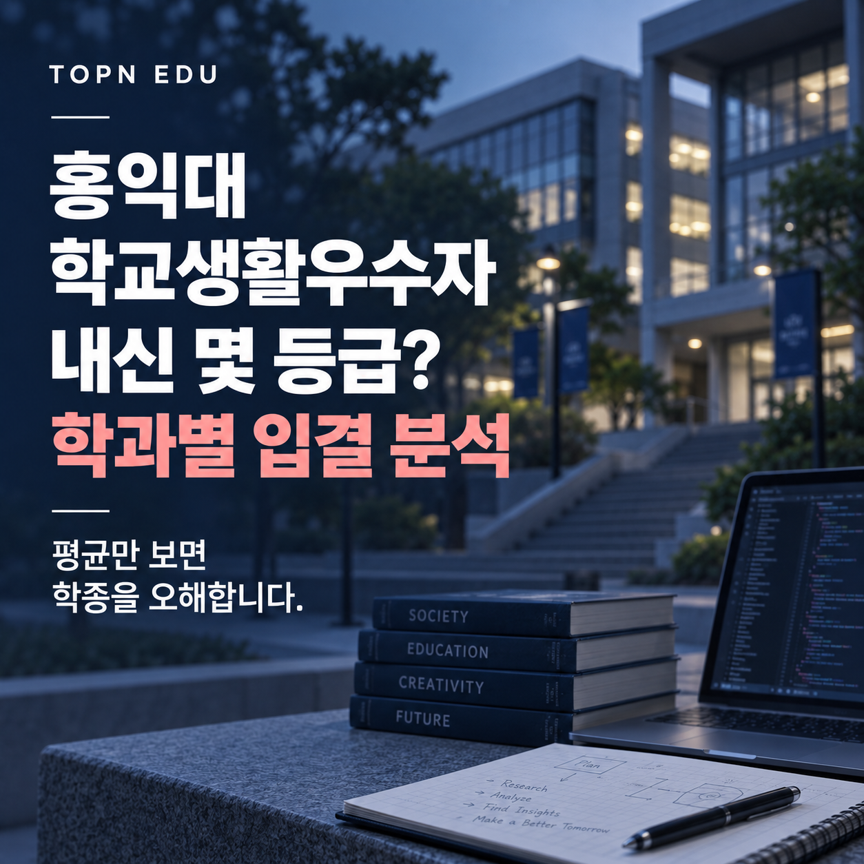 2027 홍익대 학교생활우수자전형 내신 등급과 학과별 입결 분석